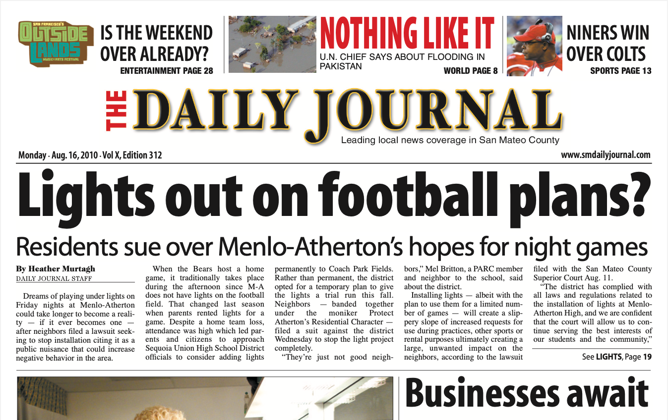 San Mateo Daily Journal: 2010
